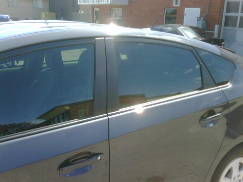 A really nice subtle charcoal ceramic tint from Auto-links on my Prius. 40% front, 30% rear