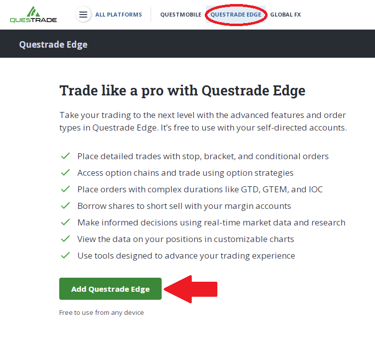 » Questrade’s New UI… and How to Revert